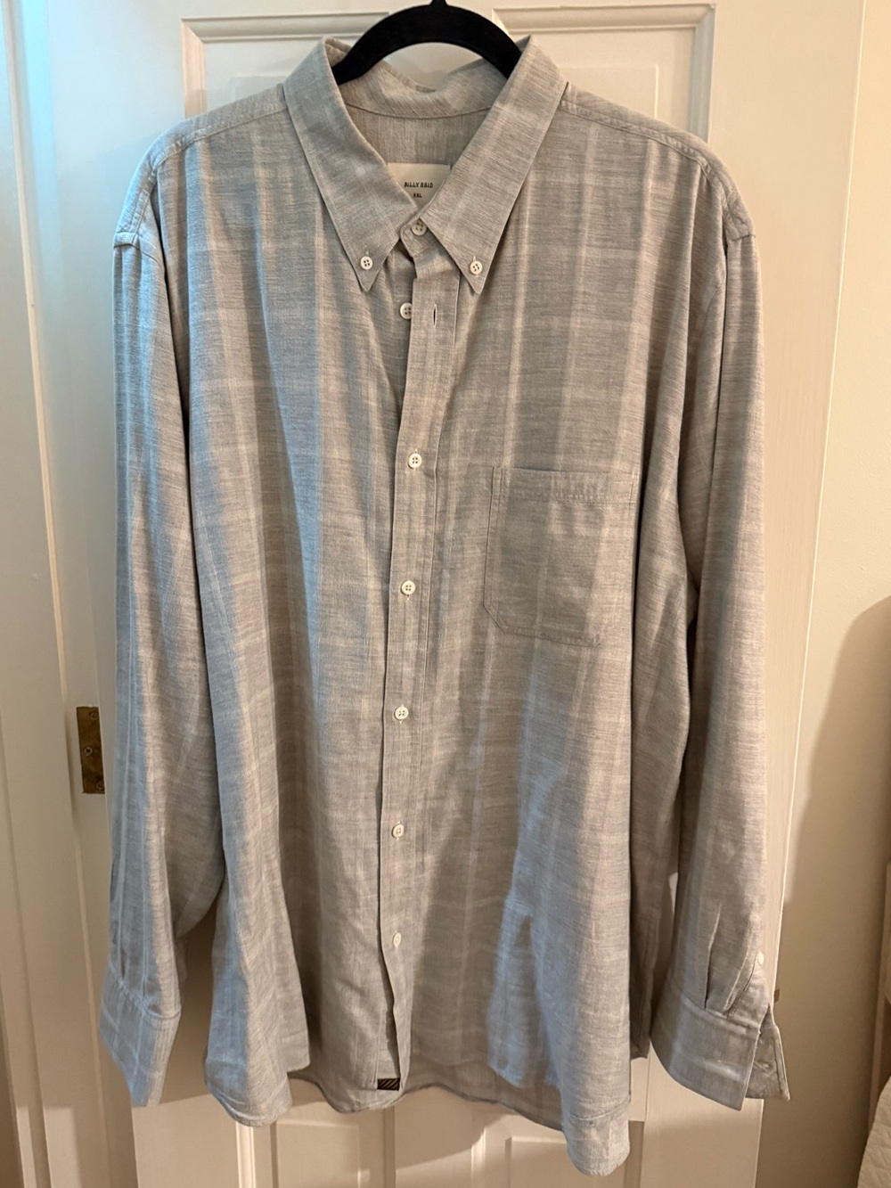Billy Reid Light Grey Button-Down Shirt XXL